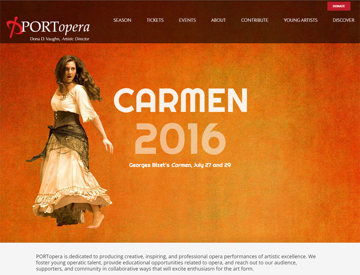 Portland  Maine Opera   Artistic Excellence   Youth Education   PORTopera